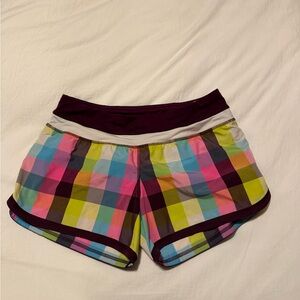 Lululemon Colorful Plaid Women's Shorts